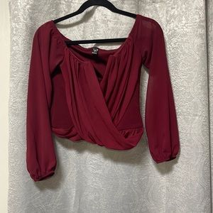 Maroon color crop top Windsor